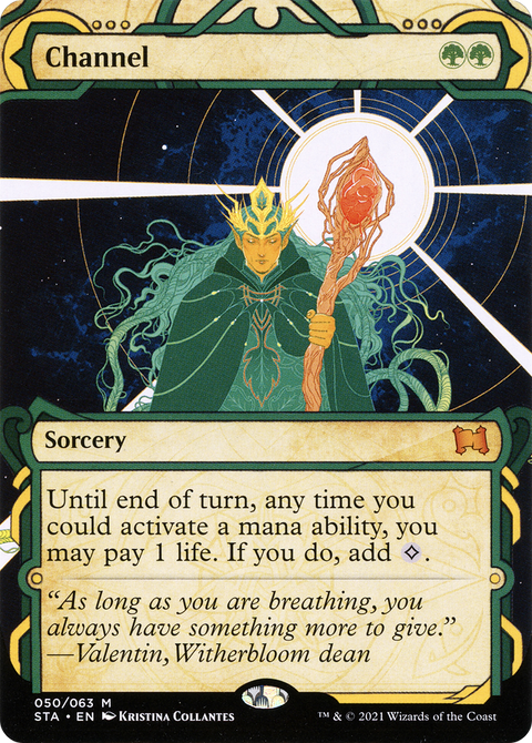 Channel (STA-050) - Strixhaven Mystical Archive: (Showcase) (Borderless) Etched Foil