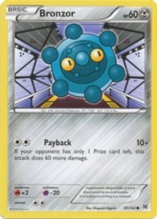 Bronzor 095  - Reverse Holofoil XY  BREAKthrough - Common