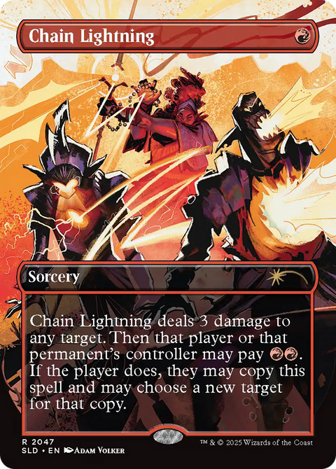 Chain Lightning (SLD-2047) - Secret Lair Drop (Borderless) Foil