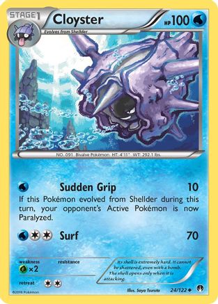 Cloyster 024  - Reverse Holofoil XY  BREAKpoint - Uncommon