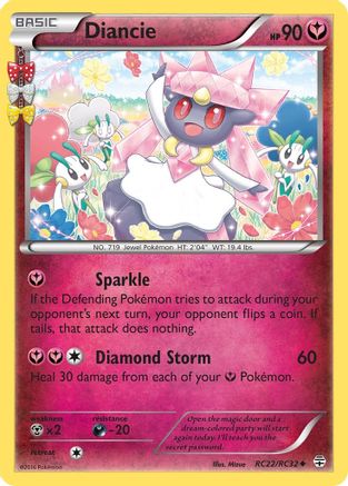 Diancie RC22/RC32  - Holofoil Generations Radiant Collection - Uncommon