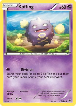 Koffing 027/124  - Reverse Holofoil XY  Fates Collide - Common