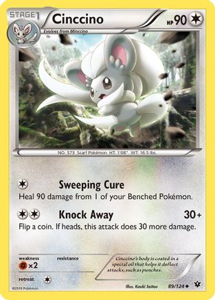 Cinccino (89) 089/124  - Reverse Holofoil XY  Fates Collide - Uncommon