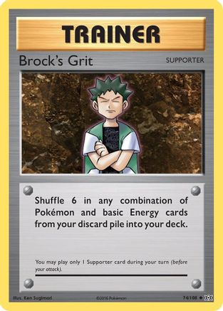 Brock's Grit 074/108  - Reverse Holofoil XY  Evolutions - Uncommon