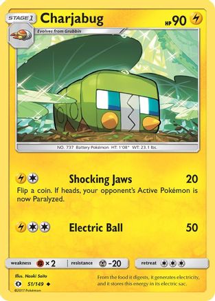 Charjabug 051/149  SM Base Set - Uncommon