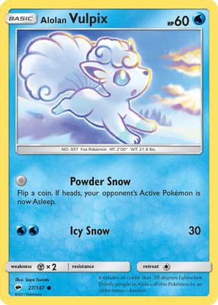 Alolan Vulpix 027/147  SM  Burning Shadows - Common