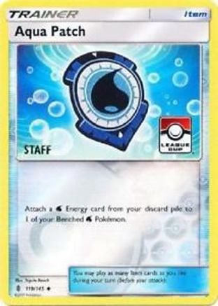 Aqua Patch 119/145  - Reverse Holofoil League & Championship Cards - Promo