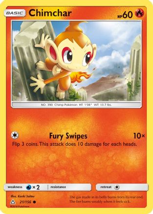 Chimchar (21) 021  - Reverse Holofoil SM  Ultra Prism - Common