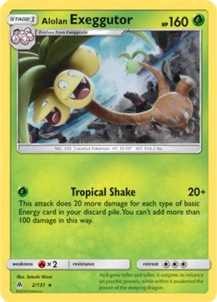 Alolan Exeggutor 002/131  - Holofoil Deck Exclusives - Rare