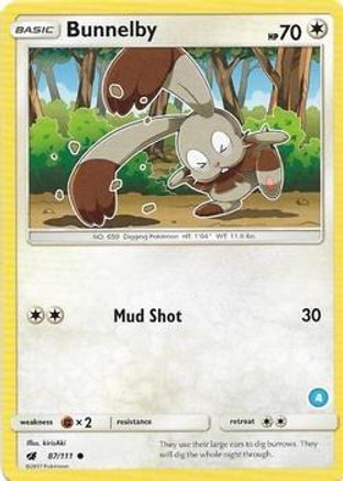 Bunnelby (4) 087  SM Trainer Kit Alolan Sandslash & Alolan Ninetales - Common