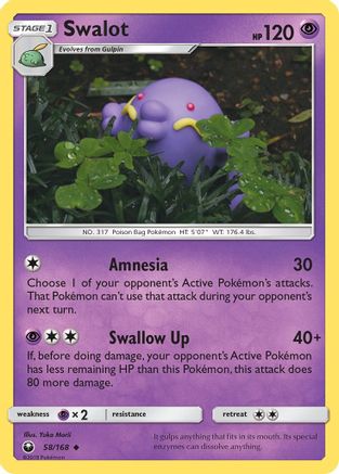 Swalot 058/168  - Reverse Holofoil SM  Celestial Storm - Uncommon