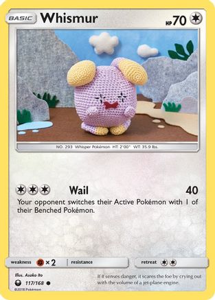 Whismur (117) 117/168  - Reverse Holofoil SM  Celestial Storm - Common