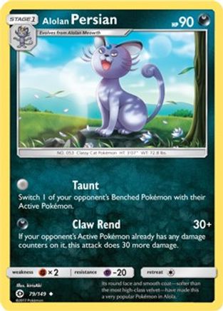 Alolan Persian 079/149  - Holofoil Blister Exclusives - Promo
