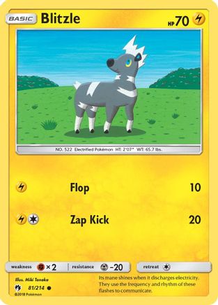Blitzle 081  SM  Lost Thunder - Common