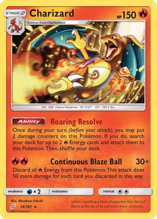 Charizard 014/181  SM  Team Up - Rare