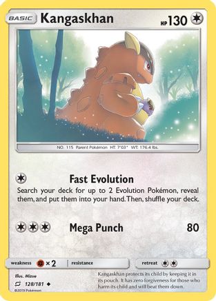 Kangaskhan 128/181  - Reverse Holofoil SM  Team Up - Uncommon