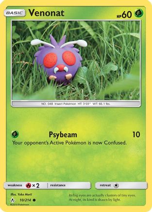 Venonat (10) 010/214  SM  Unbroken Bonds - Common