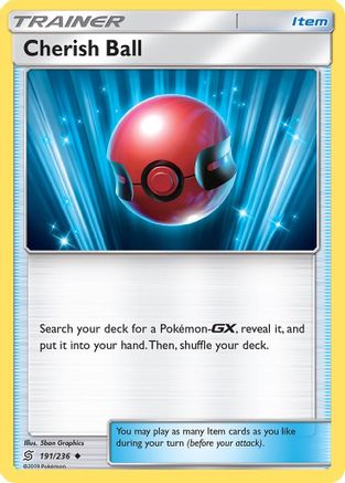 Cherish Ball 191/236  - Reverse Holofoil SM  Unified Minds - Uncommon