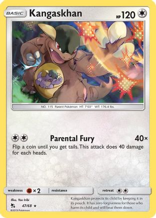 Kangaskhan 047/68  - Reverse Holofoil Hidden Fates - Rare