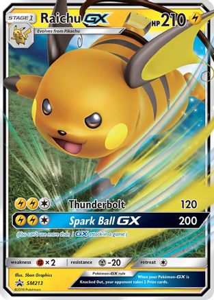 Raichu GX SM213  - Holofoil SM Promos - Promo