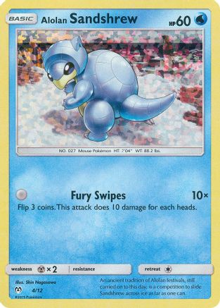Alolan Sandshrew 004/12  - Holofoil McDonalds Promos 2019 - Promo