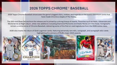 2026 Topps Chrome MLB Baseball Mega Box