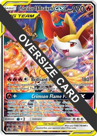 Charizard & Braixen GX SM230  - Holofoil Jumbo Cards - Promo