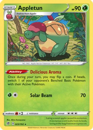 Appletun 023/192  - Reverse Holofoil SWSH02 Rebel Clash - Holo Rare