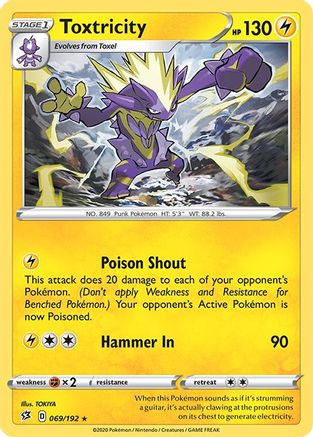 Toxtricity 069/192  SWSH02 Rebel Clash - Rare