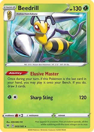 Beedrill 003/185  SWSH04 Vivid Voltage - Rare