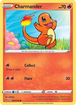 Charmander 023/185  - Reverse Holofoil SWSH04 Vivid Voltage - Common