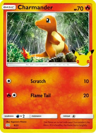 Charmander 009/25  - Holofoil McDonalds 25th Anniversary Promos - Promo