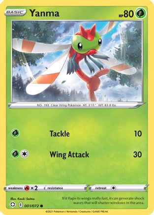 Yanma 001/072  Shining Fates - Common