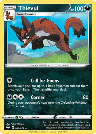 Thievul 048/072  - Holofoil Shining Fates - Holo Rare