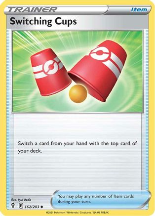 Switching Cups 162/203  - Reverse Holofoil SWSH07 Evolving Skies - Uncommon