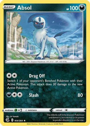 Absol 164/264  - Reverse Holofoil SWSH08 Fusion Strike - Rare