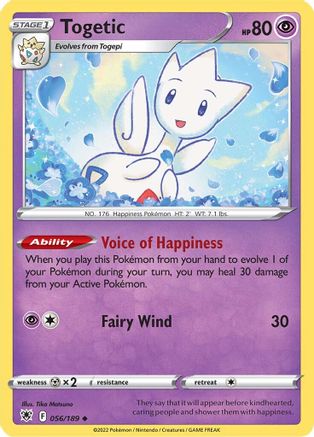 Togetic 056/189  SWSH10 Astral Radiance - Uncommon