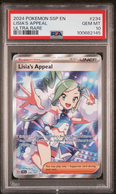 2024 POKEMON SSP EN-SURGING SPARKS #234 LISIA'S APPEAL ULTRA RARE PSA 10