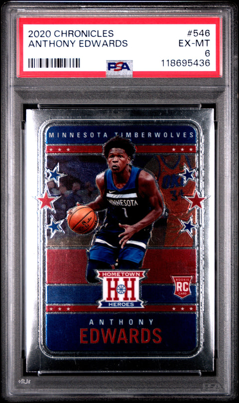 2020 PANINI CHRONICLES #546 ANTHONY EDWARDS PSA 6