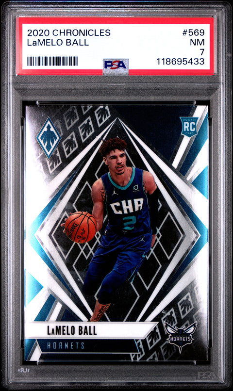 2020 PANINI CHRONICLES #569 LAMELO BALL PSA 7