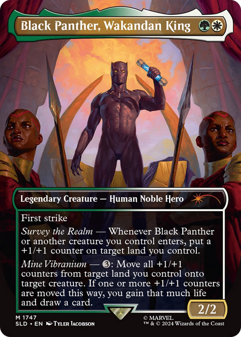Black Panther, Wakandan King (SLD-1747) - Secret Lair Drop (Borderless)