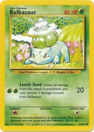 Bulbasaur 044/102  Base Set - Common