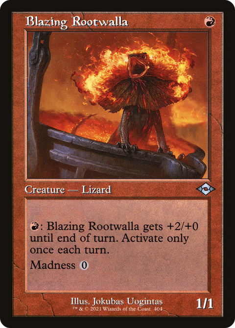 Blazing Rootwalla (Retro Frame) (MH2-404) - Modern Horizons 2 Etched Foil
