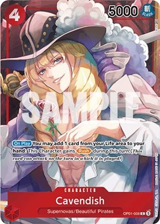 Cavendish (Box Topper) (OP01-008) - Romance Dawn Foil