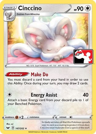 Cinccino 147  - Holofoil Prize Pack Series Cards - Rare