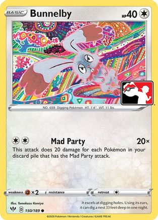 Bunnelby 150  - Holofoil Prize Pack Series Cards - Common