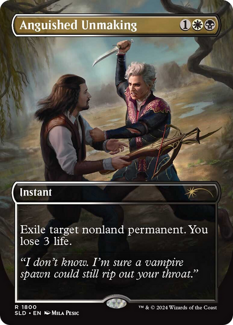 Anguished Unmaking (SLD-1800) - Secret Lair Drop (Borderless) Foil