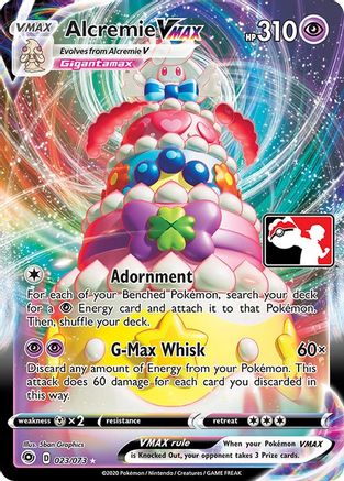 Alcremie VMAX 023  - Holofoil Prize Pack Series Cards - Ultra Rare