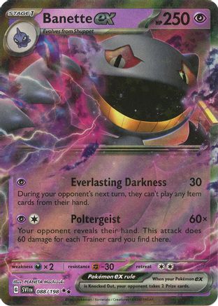 Banette ex 088/198  - Holofoil SV01 Scarlet & Violet Base Set - Double Rare