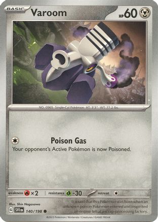 Varoom 140/198  - Reverse Holofoil SV01 Scarlet & Violet Base Set - Common